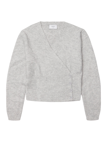 Grunt Lorca Strik Cardigan - Grey Melange